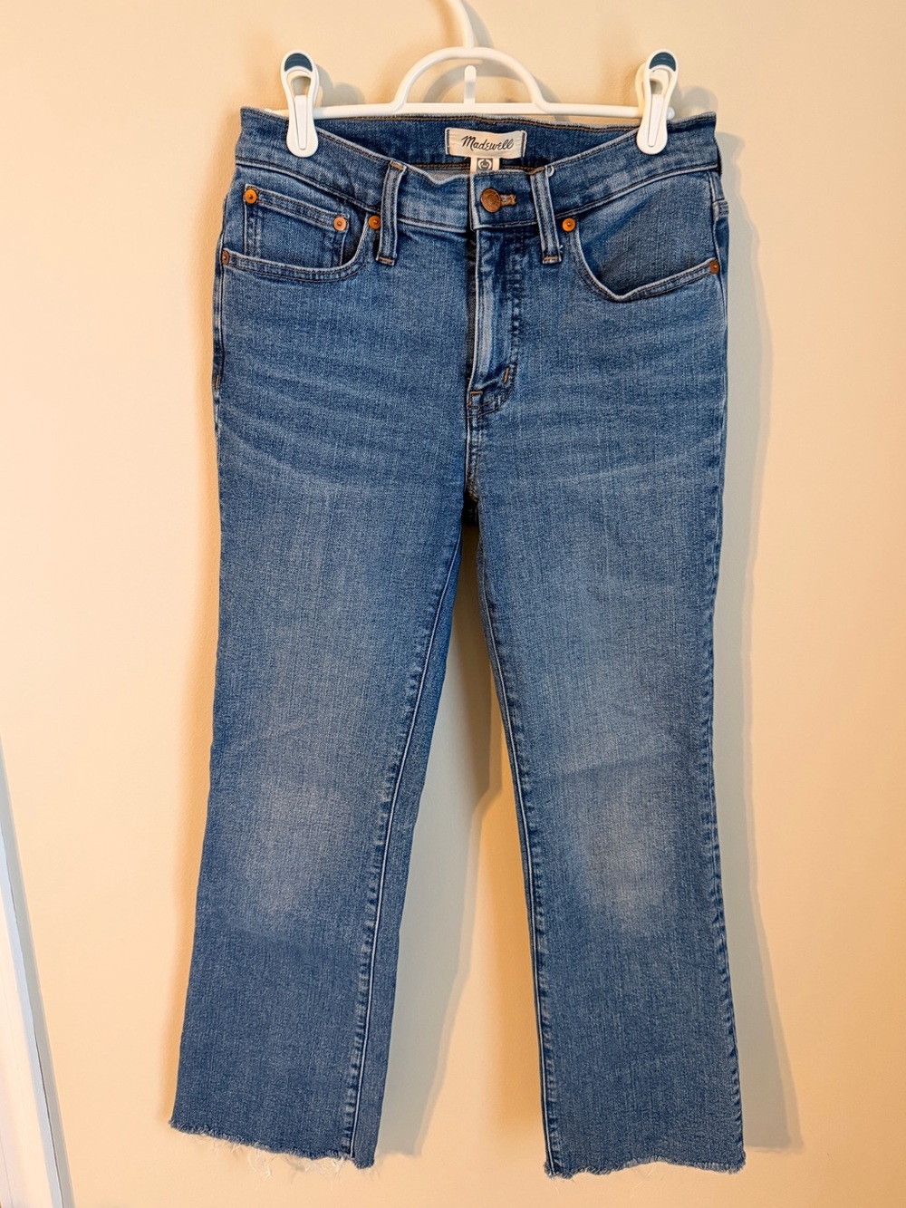 Madewell High-Rise Kick Crop Jeans - Medium Blue